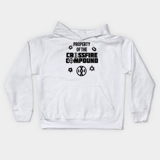 Property of the Crossfire Compound (Black) Kids Hoodie